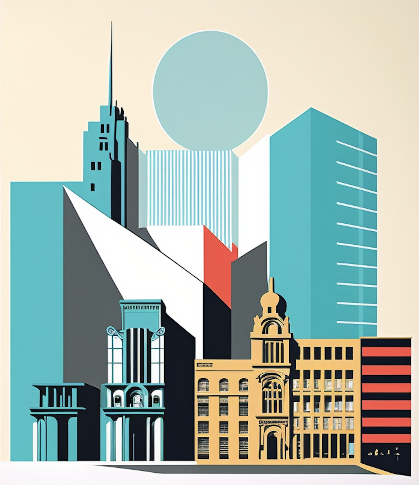 Defender Consultants stylised cityscape